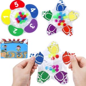 2Pcs Color Sorting Sensory Toys, Easter Gifts for Toddlers Age 1-5, Fine Motor Skills Montessori Toys for 2 3 4 Year Old Boys Girls Autistic Preschool Learning Travel Outdoor